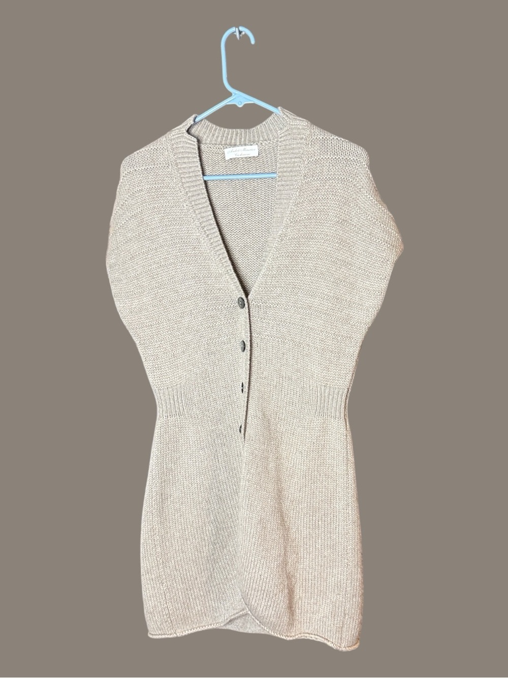 Andre Maurice Cashmere Long Cardigan Made In Italy Large